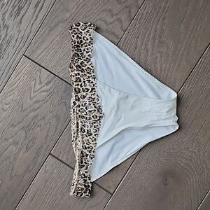 Victoria's Secret Pink White Cheetah Bikini Bottoms